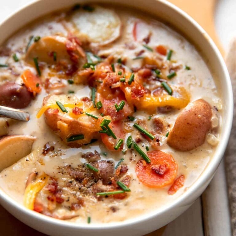 Loaded Potato Soup with Bacon and Cheddar for a Cozy Dinner
