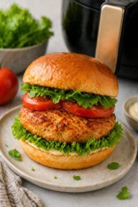 Air Fryer Chicken Burgers