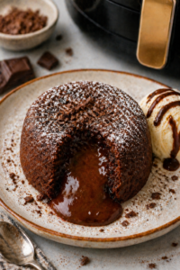 Air Fryer Chocolate Lava Cake