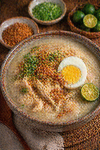 Arroz Caldo with Toppings
