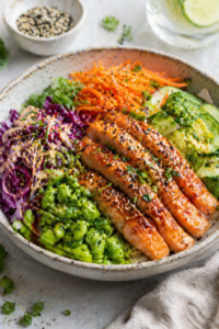 Asian Sesame Salmon Slaw Bowl