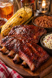 BBQ Ribs with Corn on the Cob