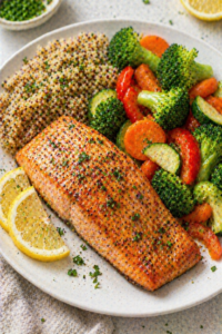 Baked Salmon with Quinoa