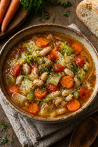Cabbage Soup with White Beans