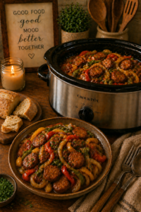 Crockpot Sausage and Peppers