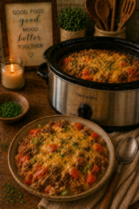 Crockpot Stuffed Pepper Casserole
