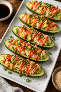 Cucumber Sushi Boats