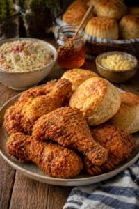 Fried Chicken with Biscuits