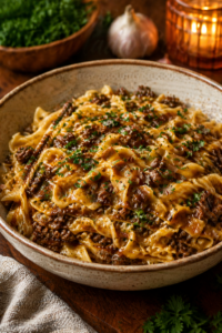 Garlic Butter Beef Noodles