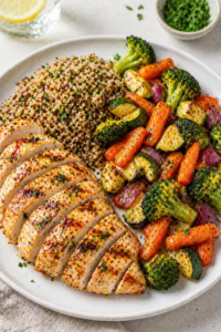 Grilled Chicken with Quinoa and Veggies