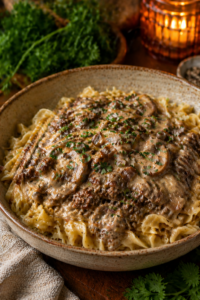 Ground Beef Stroganoff