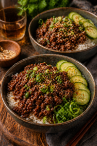 Korean Ground Beef Rice Bowls