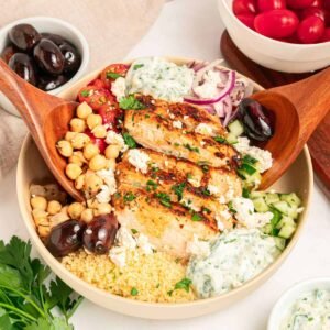 Lemon Garlic Chicken Couscous Bowl