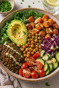 Lentil and Chickpea Protein Bowl