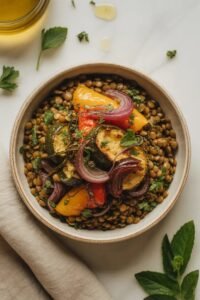 Lentil and Roasted Veggie Salad