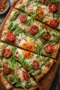 Pesto Eggs Flatbread Dinner