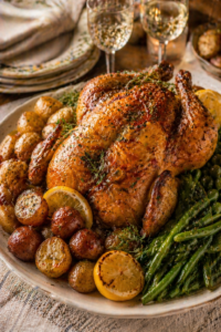 Roast Chicken with Green Beans