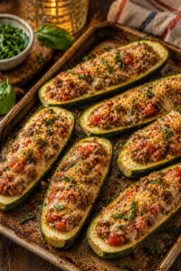 Sausage Zucchini Boats