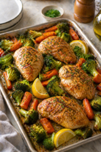Sheet Pan Chicken and Broccoli