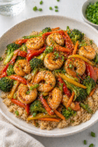 Shrimp Stir-Fry with Brown Rice
