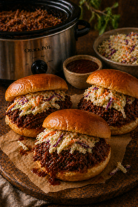 Slow Cooker BBQ Beef Sandwiches