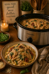 Slow Cooker Creamy Tuscan Chicken