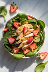Spinach Strawberry Salad with Chicken