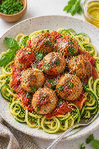 Turkey Meatball Zucchini Bowl