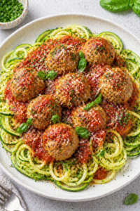 Turkey Meatballs with Zucchini Noodles