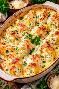 Alfredo Ricotta Stuffed Shells