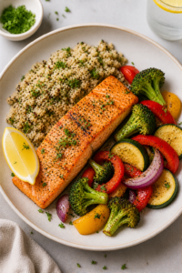 Baked Salmon with Quinoa