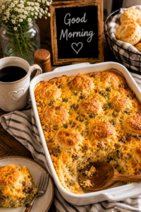 Biscuits and Hashbrown Breakfast Casserole