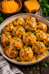 Cheddar Chicken Meatballs