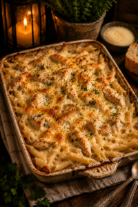 Chicken Alfredo Bake