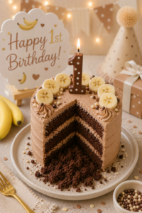 Chocolate Banana Smash Cake
