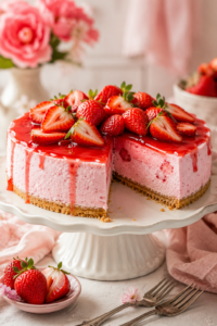 Classic Strawberry No Bake Cheesecake
