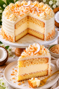 Coconut Cheesecake Cake