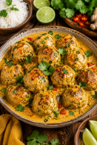 Coconut Curry Chicken Meatballs