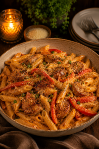 Creamy Cajun Sausage Pasta