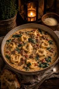 Creamy Sausage Tortellini Soup