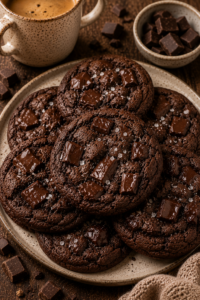 Dark Chocolate Brown Butter Cookies