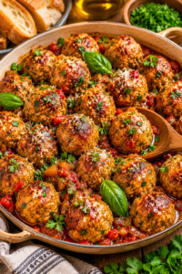 Family Style Chicken Meatballs