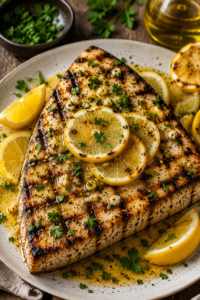 Garlic Lemon Butter Swordfish