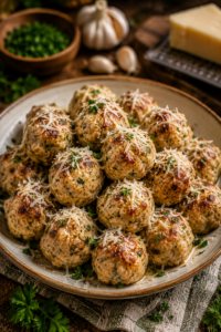 Garlic Parmesan Chicken Meatballs