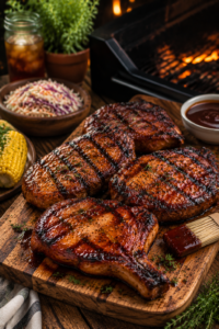 Grilled BBQ Pork Chops