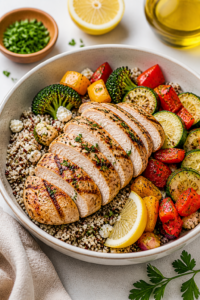 Grilled Chicken with Quinoa Bowl