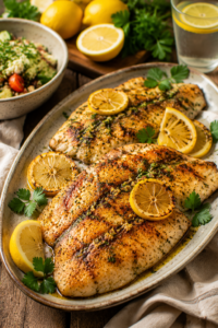 Grilled Lemon Garlic Tilapia
