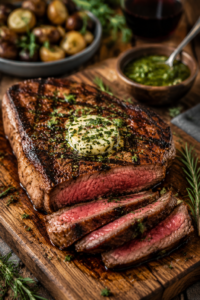Grilled Steak with Herb Butter