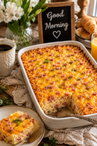 Ham and Cheese Hashbrown Casserole