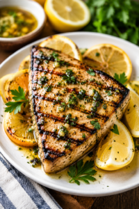 Lemon Garlic Grilled Swordfish